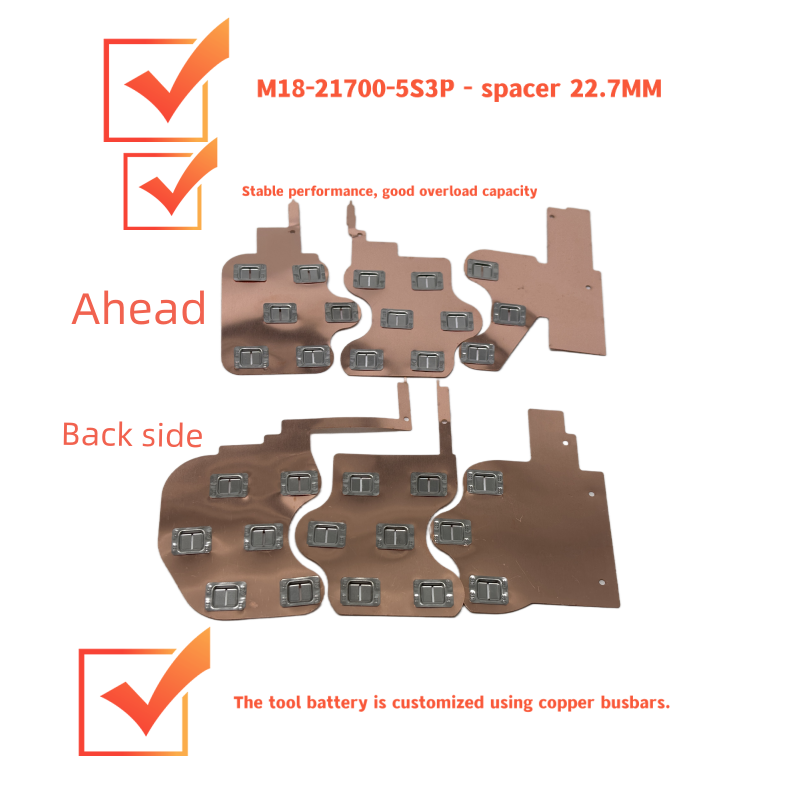 Tools Heavy Equipment - 21700-5S3P M18 Replacement Copper Busbar Strips