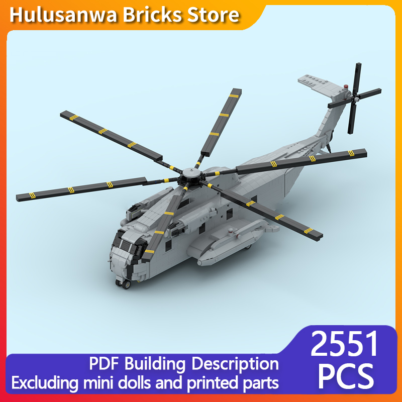 Heavy Equipment Lego - CH-53D Heavy Helicopter Model MOC Building