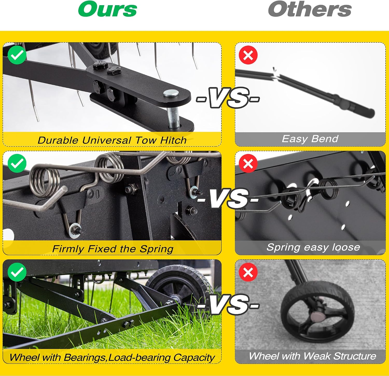 Tow Behind Lawn Dethatcher Rak - огляд і ціна Tools Heavy Equipment